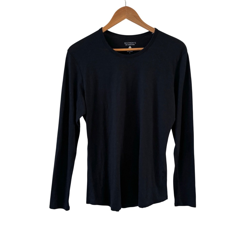 Segments Merino Wool‎ Base Layer Top Womens L Black Outdoor Hiking Skiing Warm